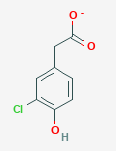 3-chloro-4-hydroxyphenylacetate structural diagram