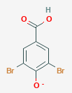 3,5-dibromo-4-hydroxybenzoate structural diagram
